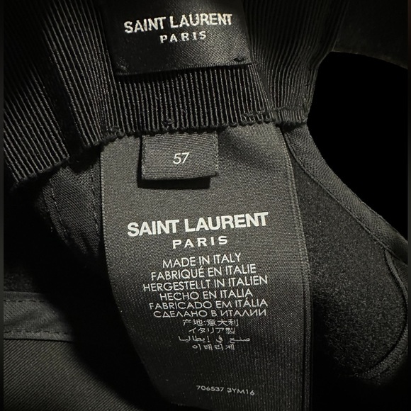 SAINT LAURENT Embellished Wool-Blend Felt Baseball Cap EUC W/ COA - Picture 9 of 16
